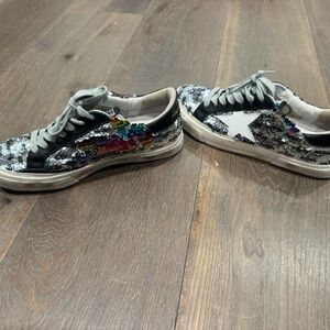 Golden Goose Metallic Rainbow Sequins.  Size 37. Great condition!
